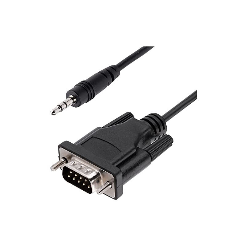 StarTech.com Câble Série DB9 vers 3.5mm de 1m - Câble RS232 DB9 Mâle à 3.5mm - Adaptateur Série DB9 à 3.5mm pour Calibrage de Projecteurs/Enseignes