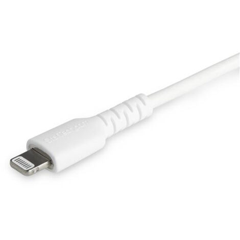 StarTech.com Câble USB-C vers Lightning Blanc Robuste 1m - Câble de Charge/Synchronistation USB Type C vers Lightning Fibre Aramide - iPad/iPhone 12 Certifié Apple MFi