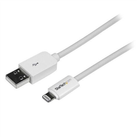 StarTech.com Cavo Connettore Lightning 8-pin Apple a USB di tipo Slim per iPhone / iPod / iPad da 1m - Bianco