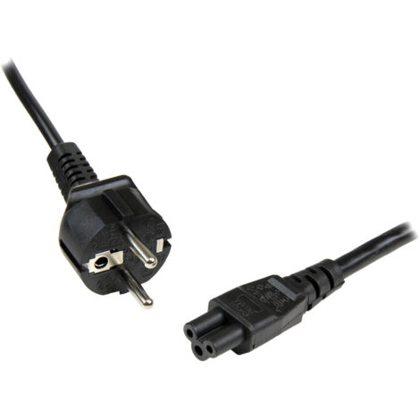 StarTech.com Cavo di Alimentazione per Notebook da 1m Cavo Elettrico AC di Ricambio per Alimentatori da EU Schuko a C5, 2.5A-250V, 18AWG, Omologato UL