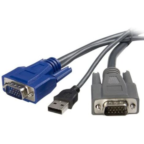 StarTech.com Cavo KVM ultra-sottile VGA USB 2 in 1 1,8 m