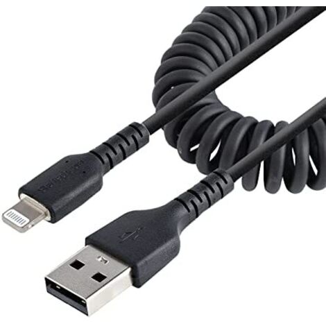 startechcom Cavo Lightning Spirale Nero 1 Metro
