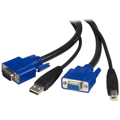 StarTech.com Cavo per commuttatore KVM 2 in 1 VGA e USB - Cavo Switch KVM per USB e VGA da 1,8m