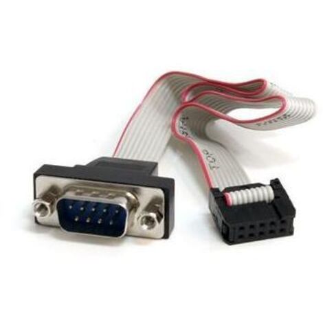 StarTech.com Cavo per montaggio a pannello seriale maschio 9 pin a collettore scheda madre 10 pin da 40 cm ca.