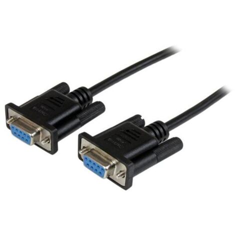 StarTech.com Cavo Seriale RS232 / DB9 Null Modem da 2m - nero Femmina/Femmina