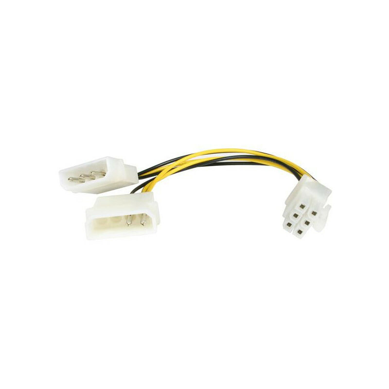 Startech - com Câble adaptateur d'alimentation LP4 vers carte graphique pci Express à 6 broches de 15 cm - m/m - 0,153 m - Molex (4-pin) - pci-e