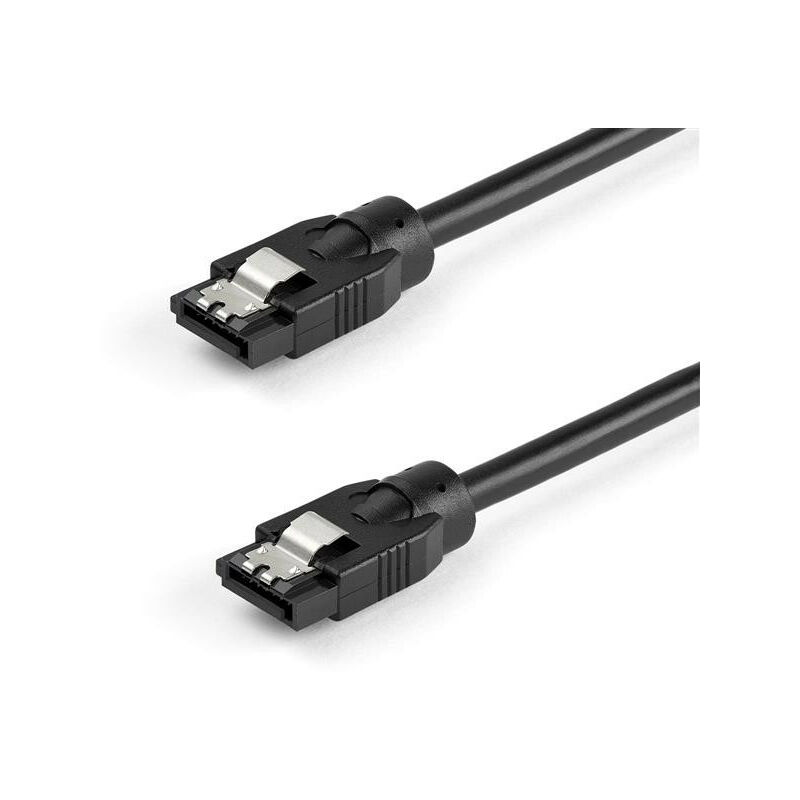 Startech - com Câble sata pour disque dur - Rond - 0,3 m - 0,3 m - sata iii - sata 7-pin - sata 7-pin - Mâle/Mâle - Noir (SATRD30CM)