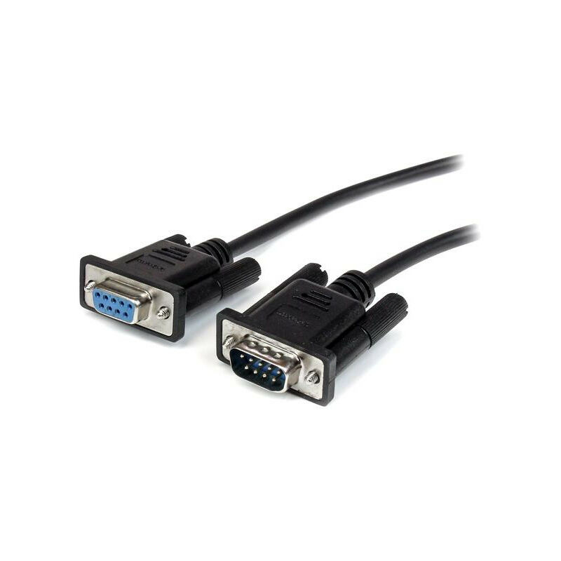 Startech - com Câble série DB9 RS232 noir en liaison directe 3 m - m/f - Noir - 3 m - DB-9 - DB-9 - Mâle/Femelle - Nickel (MXT1003MBK)