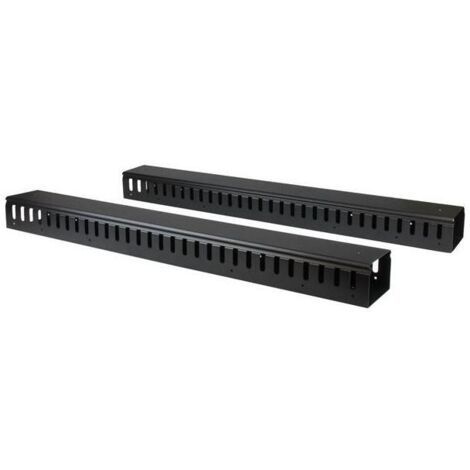 StarTech.com CMVER40UF - Panneau de gestion de câbles - Noir - Plastique - Acier - 40U - REACH - 100 mm