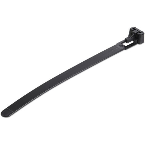 StarTech.com Colliers de Serrage Réutilisables 12 cm Noirs - Largeur 7 mm - Diam. faisceau 30 mm - Résistance traction 22 kg - Colson nylon détachable - Intérieur/extérieur - Homologués 94V-2/UL - 100