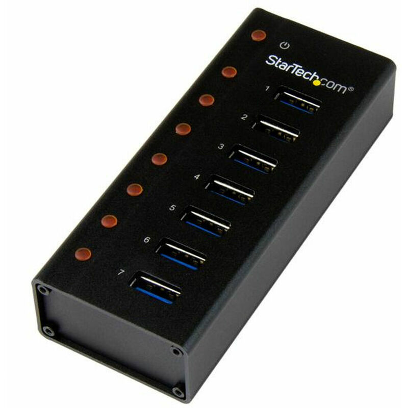 

Concentrador USB 3.0 de 7 Puertos con Caja de Metal - Hub de Sobremesa o Montaje en Pared - Startech.com