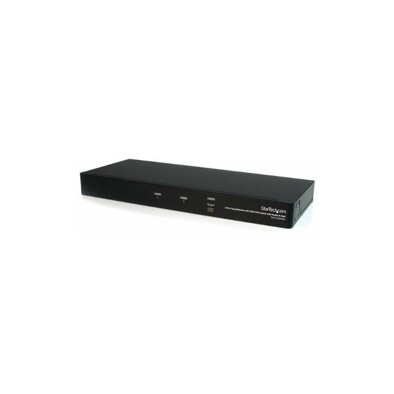 

Startech - .com Conmutador Switch KVM de 2 Ordenadores 4 Monitores DVI VGA Audio 4 Puertos USB 2560x1600