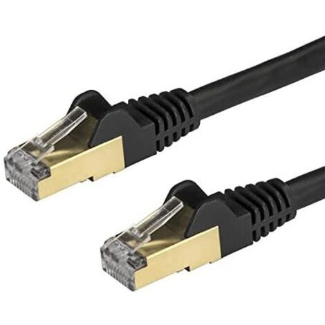 StarTech.com Cordon de raccordement CAT6a - 1,5 m - Sans crochet - Câble patch RJ45 - Noir