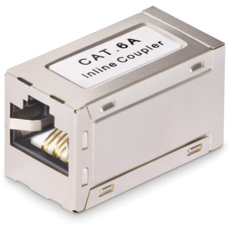 StarTech.com Coupleur RJ45 Blindé, Coupleur en Ligne Cat6a, Coupleur RJ45 Femelle vers Femelle (F/F) Brochage T568B, Extension de Câble Ethernet Blindé (IN-CAT6A-COUPLER-S1)