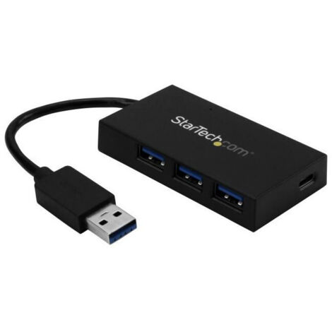 StarTech.com HB30A3A1CFB hub & concentrateur USB 3.2 Gen 1 (3.1 Gen 1) Type-A 5000 Mbit/s Noir