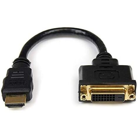 StarTech.com HDDVIMF8IN - Adaptateur HDMI vers DVI-D Dual Link (Mâle/ Femelle) - 20 cm