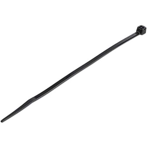 StarTech.com Kabelbinder de 15cm - 3 mm de breit, 39 mm de Durchmesser, hält 18 kg de Zugkraft stand, de Nylon, selbstsichernd und gebogene Spitze, 94V-2/UL, Packung de 1000 - schwarz