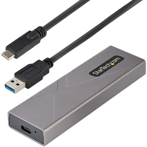 StarTech.com M2-USB-C-NVME-SATA contenitore di unità di archiviazione Box esterno SSD Grigio