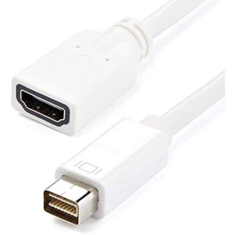 StarTech.com MDVIHDMIMF Blanc - Adaptateur Mini-DVI vers HDMI (Mâle/Femelle) - 20 cm