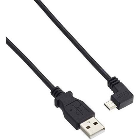 StarTech.com Micro-USB Kabel schwarz 0,5 m mit abgewinkeltem Stecker