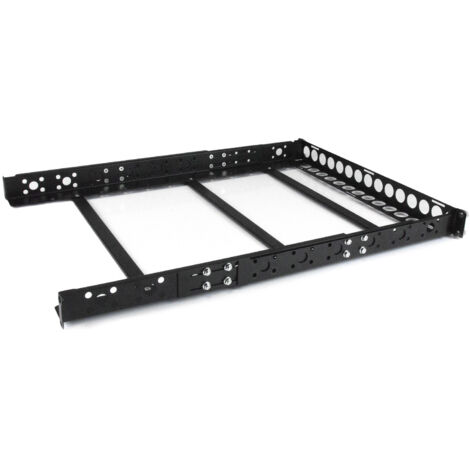 StarTech.com Rails fixes universels à profondeur réglable 1U 48 cm pour rack de serveur - Rail d’étagère - Noir - Acier - 25 kg - 1U - CE - UL (UNIRAILS1U)
