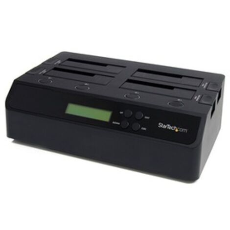 StarTech.com SATDOCK4U3RE duplicateur de supports et de données Duplicateur hdd 3 copies Noir