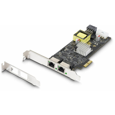 StarTech.com Scheda di Rete PoE NBASE-T a 2 Porte da 2,5 Gb, NIC Multi-Gigabit 802.3af/at PoE+, 2x Intel I225-V. Interfaccia LAN PCI Express, Alimentata da PCIe