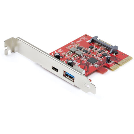 StarTech.com Scheda PCI Express USB-C USB-A a 2 porte - Adattatore scheda controller host USB 3.2 Gen 2 PCI Express Tipo C/A 10 Gpbs - Scheda di espansione PCIe -Hub USB interno - Windows, macOS, Linu
