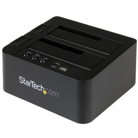 StarTech.com SDOCK2U313R duplicatore multimediale Duplicatore HDD 2 copie Nero