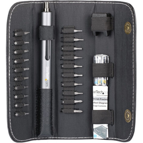 StarTech.com Set Tournevis de Précision Électrique - 20 Embouts - Mini Tournevis Magnétique sans Fil - Réparation Électronique, Portable, Ordinateur, Tablette & Smartphone (CTK20PCEDRIVE) (CTK20PCEDRI