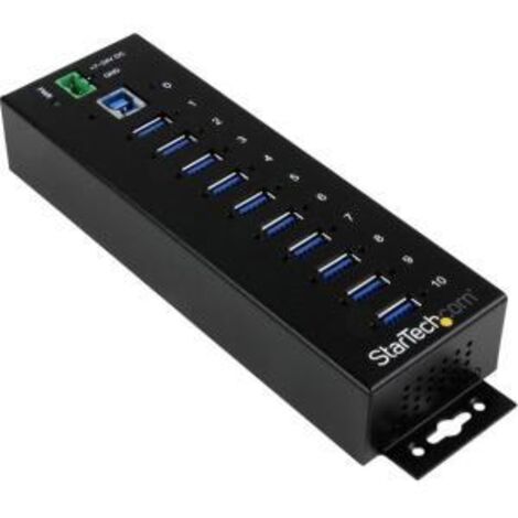 StarTech.com ST1030USBM hub & concentrateur USB 3.2 Gen 1 (3.1 Gen 1) Type-B 5000 Mbit/s Noir
