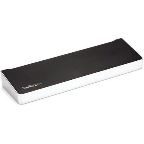 StarTech.com Station d'Accueil USB-C 4K, Station d'Accueil pour Moniteur Triple UHD 4K, Mac & Windows, USB C vers HDMI & DisplayPort, 100W Power Delivery, Hub 5x USB 5Gbps