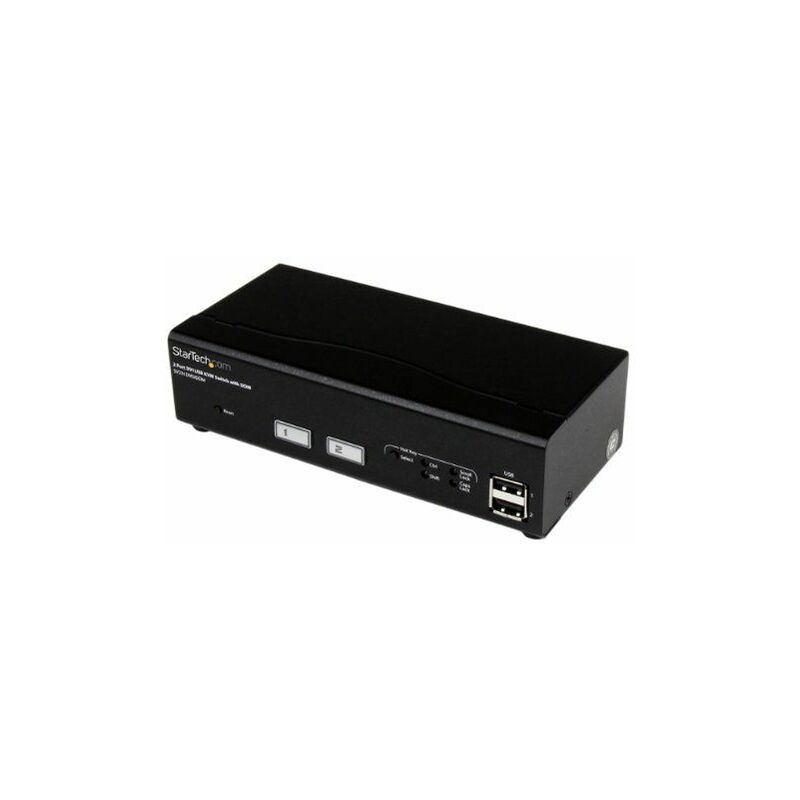 

StarTech.com Switch Conmutador KVM de 2 Puertos DVI USB con Conmutado Rápido DDM Fast Switching y Cables