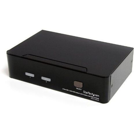 StarTech.com Switch KVM DVI USB 2 porte, con audio e hub USB 2.0