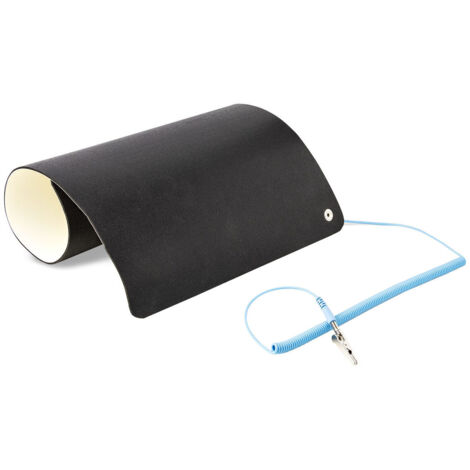 StarTech.com Tapis Antistatique ESD - sous-Couche pour Réparation d'Appareils Électroniques - Tapis de Travail avec Câble de Mise à la Terre Détachable, ANSI/ESD S 4.1, 30x46cm (SM-Anti-Static-Mat) (S