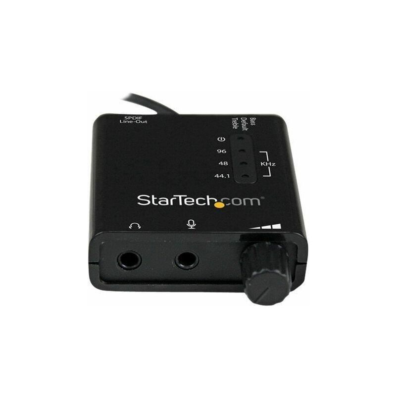 

StarTech.com Tarjeta de Sonido Estéreo USB Externa Adaptador Conversor con Salida SPDIF - Negro