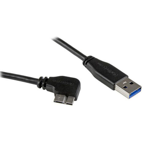 StarTech.com USB3AU1MRS - Câble USB 3.0 Type-A vers micro USB 3.0 B coudé (Mâle/Mâle - 1 m)