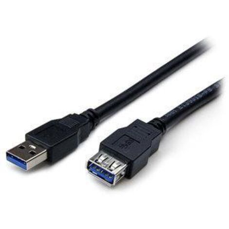 StarTech.com USB3SEXT2MBK - Rallonge USB 3.0 Type-A (Mâle/Femelle - 2 m) Noir