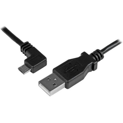 StarTech.com USBAUB1MLA - Câble USB 2.0 Type-A vers micro USB 2.0 B coudé vers la gauche (Mâle/Mâle - 1 m)