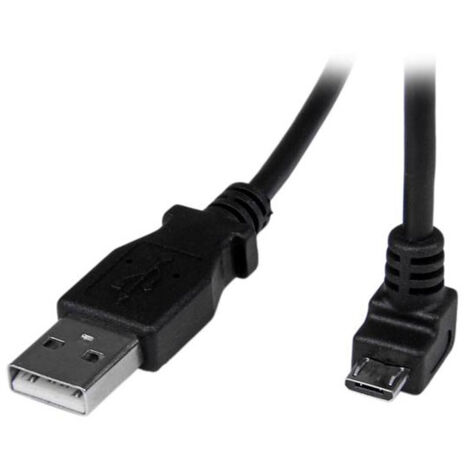 StarTech.com USBAUB2MD - Câble USB 2.0 Type-A vers micro-USB 2.0 Type-B coudé (Mâle/Mâle - 2 m)