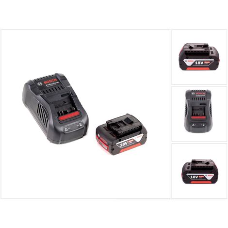 Starter kit Bosch 18 V con batteria agli ioni di litio GBA 4,0 Ah + caricabatterie GAL 1880