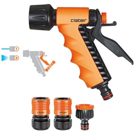Starter Kit Ergo 1-2" pistola lanza y tres racores para agua riego manguera