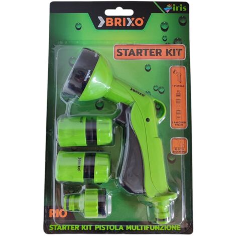STARTER KIT IRIS PISTOLE RIO ACCESSORI PER TUBO TUBI GIARDINO