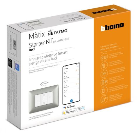 Starter Kit luci serie Matix Bticino AM1010KIT connesso