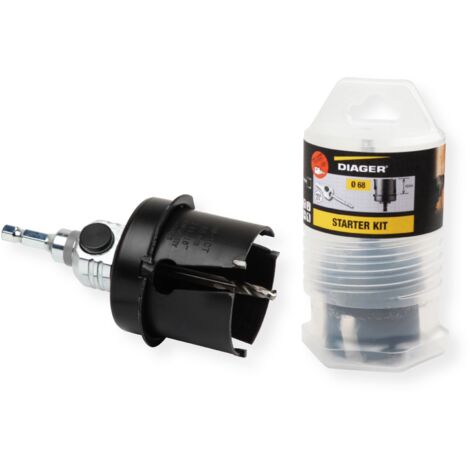 Starter kit scies trépan carbures - ø68mm avec pilote - multi-matériaux - DIAGER - 3000A