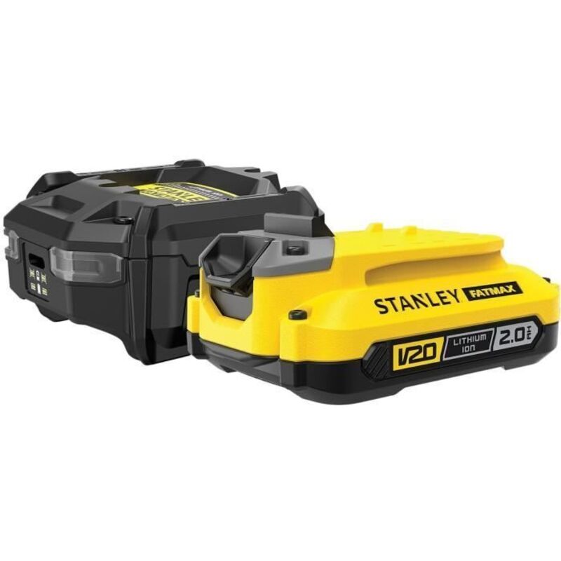 Starter Kit STANLEY FATMAX V20 SFMCB10D1 QW Chargeur 1 + 1 Batterie 18V 2Ah