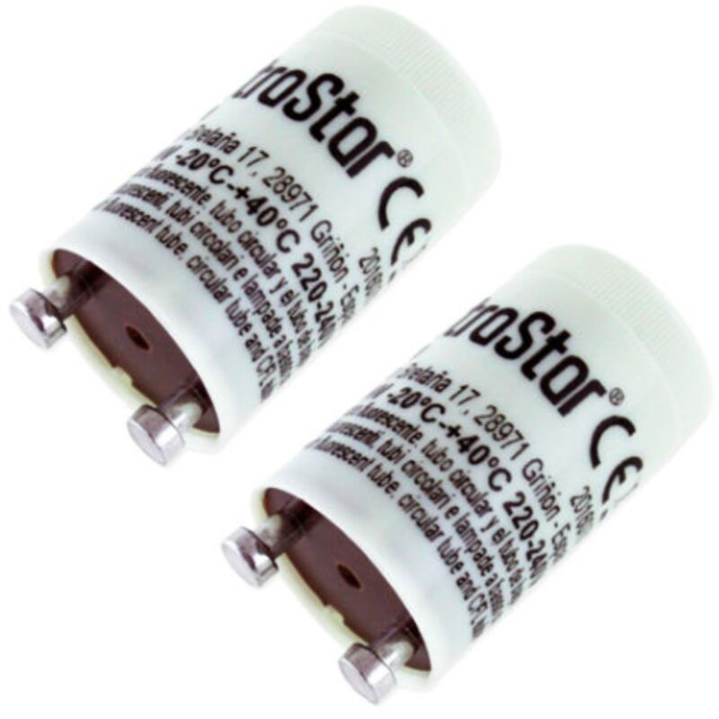Starters Neon S10 - Lot De 10 Pièces Pour Tubes Fluorescents 4-80W 200-240V