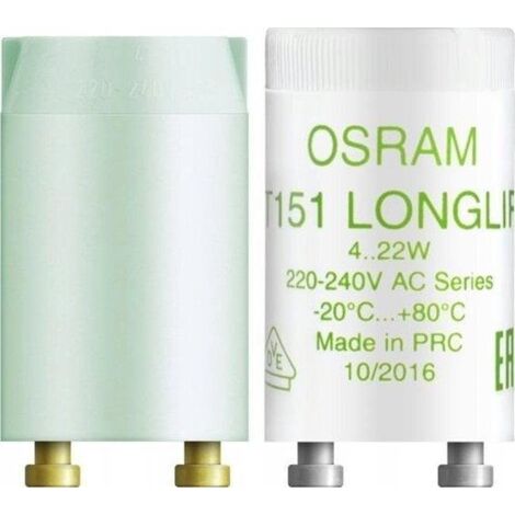 Starter pour luminaire fluo 22W max 220-240V DUO BO STARTER ST 151 LONGLIFE OSRAM LEDVANCE 854083