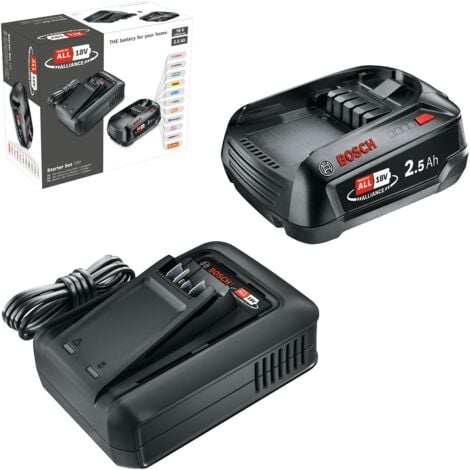 BOSCH HOBBY Starter Set 18V (1 Akku 2,5 Ah + AL 18V-44) - BOSCH GRÜN - 1 Akku 2,5 Ah - Ladegerät - 1600A031T4