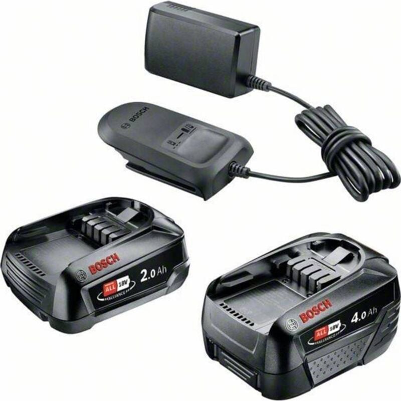 Set di avviamento 18V (2,0 Ah + 4,0 Ah + AL 18V-20)